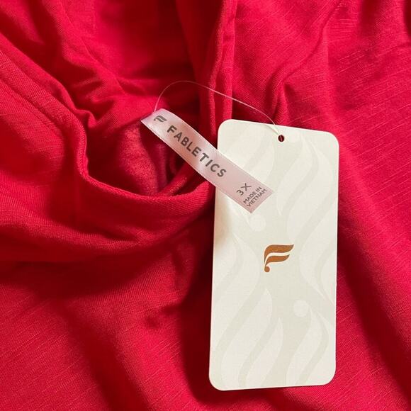 Fabletics Go-To Relaxed Fit Salsa Red Hoodie size 3X NEW - Picture 4 of 8